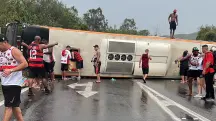 ônibus flamengo acidente