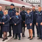 Novos uniformes da companhia ferroviária Eurostar