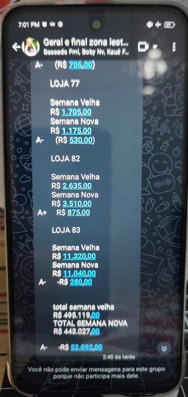 Prints de celular mostram contabilidade do PCC