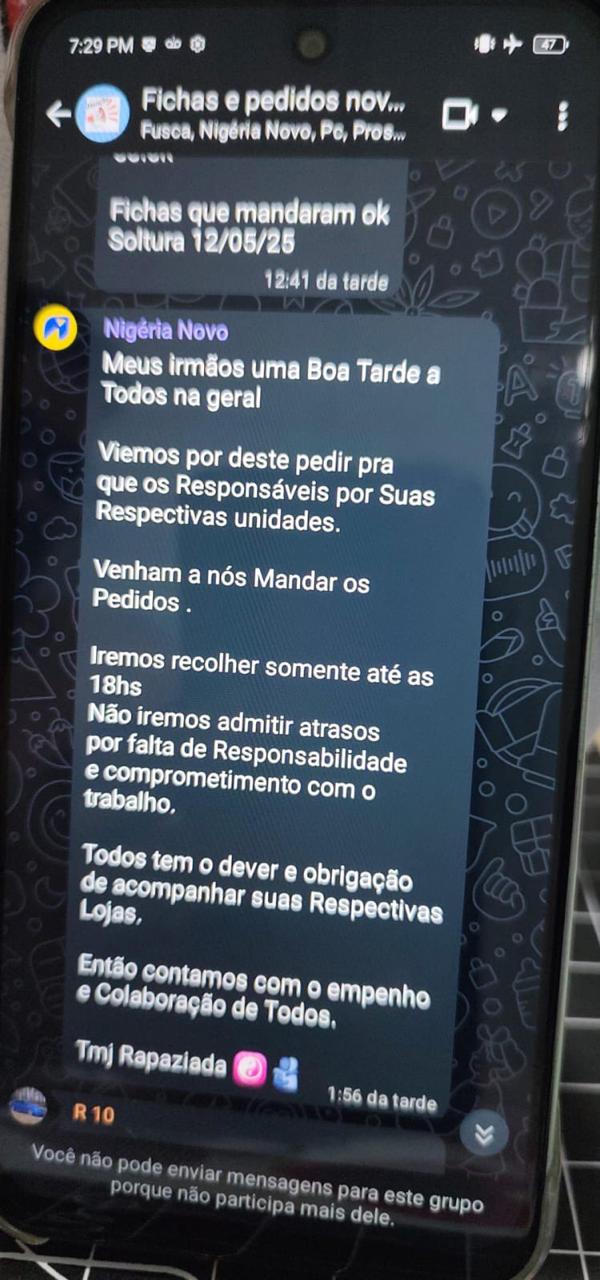 Imagens de celular mostram conversas entre traficantes | Foto: Reprodução/ Redes sociais