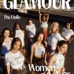 Capa da edição britânica da revista Glamour, com 9 transgêneros representando mulheres