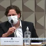 Lobista Danilo Berndt Trento, durante a CPI da Covid-19 do Senado