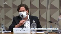 Lobista Danilo Berndt Trento, durante a CPI da Covid-19 do Senado