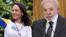 A líder venezuelana María Corina Machado e o presidente brasileiro, Lula da Silva | Foto: Montagem sobre reprodução/Revista Oeste