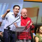 Hugo Motta e Lula durante no Rio de Janeiro - 15/10/2025 | Foto: Tomaz Silva/Agência Brasil