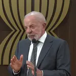 Lula, durante entrevista coletiva na Indonésia nesta sexta-feira, 24 | Foto: Reprodução/YouTube