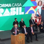 Lula da Silva, durante cerimônia de lançamento do Programa Reforma Casa Brasil, realizado no Palácio do Planalto. Foto: Valter Campanato/Agência Brasil