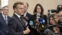 O presidente da França, Emmanuel Macron, durante entrevista coletiva à imprensa: caos político | Foto: Reprodução/Twitter/X