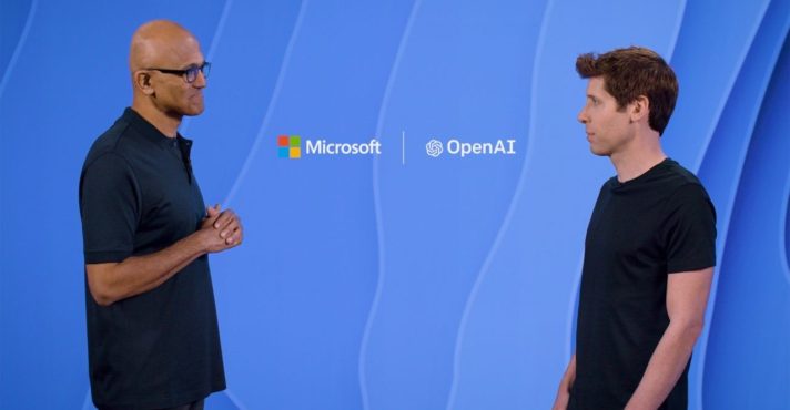 Os CEOs da Microsoft, Satya Nadella (esquerda), e da OpenAI, Sam Altman: acordo fechado | Foto: Reprodução/LinkedIn