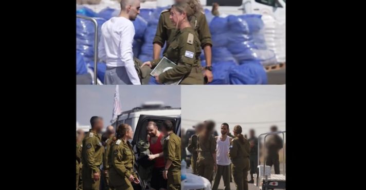 Momento da recuperação dos reféns por parte de Israel