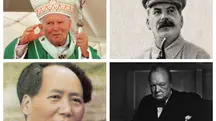 São João Paulo II, Stálin, Mao Tsé-Tung e Winston Churchill | Fotos: Reprodução/Wikimedia Commons