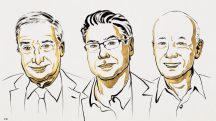 Joel Mokyr, Philippe Aghion e Peter Howitt, vencedores do Nobel de Economia em 2025 | Foto: Divulgação/NobelPrize