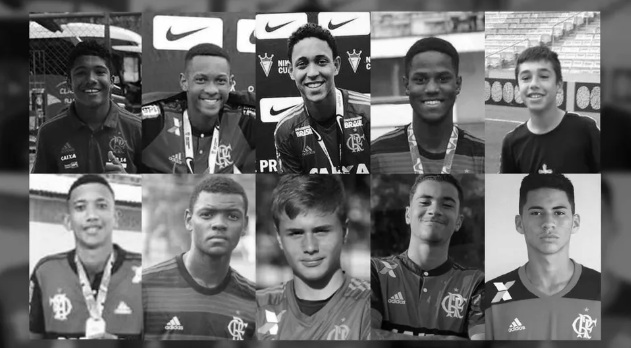Os dez garotos mortos no incêndio no CT do Flamengo