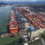 Porto de Santos, no litoral paulista, busca soluções para inovar a sua logística | Foto: Divulgação/Gov.br