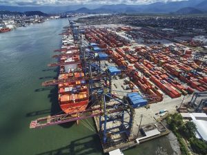 Porto de Santos, no litoral paulista, busca soluções para inovar a sua logística | Foto: Divulgação/Gov.br