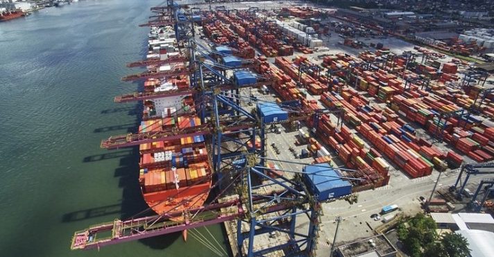 Porto de Santos, no litoral paulista, busca soluções para inovar a sua logística | Foto: Divulgação/Gov.br
