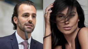 O deputado estadual Lucas Bove e sua ex-mulher, a influenciadora Cíntia Chagas | Foto: Montagem sobre reprodução/Redes sociais