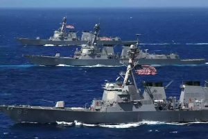 Navios de bandeira norte-americana se dirigem ao mar do Caribe para intensificar pressão sobre o narcotráfico venezuelano | Foto: Reprodução/Twitter/X