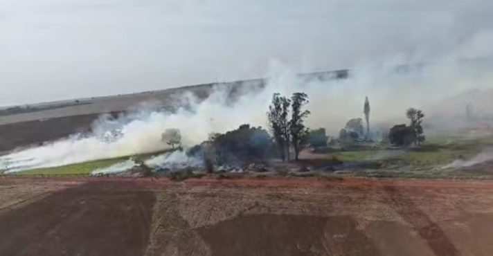 Segundo o parlamentar, a 'invasão destruiu totalmente o patrimônio dessa fazenda' | Foto: Reprodução/Globo