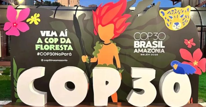 Peça de divulgação da COP30 em Belém, no Pará | Foto: Reprodução/Agência Pará