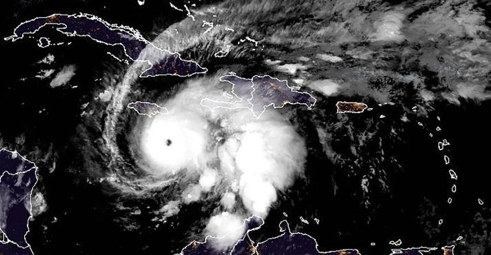 Jamaica Visualização em satélite do furacão Melissa, que atinge a região do Caribe | Foto: Divulgação/NOAA