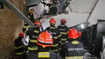 O Corpo de Bombeiros realiza resgate no restaurante do chef Henrique Fogaça | Foto: Reprodução/Corpo de Bombeiros