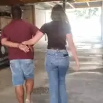 O homem foi conduzido até uma delegacia | Foto: Reprodução/Redes sociais