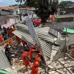 Desabamento de imóvel em Olinda (PE) | Foto: Divulgação/Corpo de Bombeiros