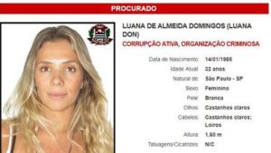 A jornalista Luana Don chegou a constar na lista de procurados da Polícia Civil | Foto: Polícia Civil/Reprodução