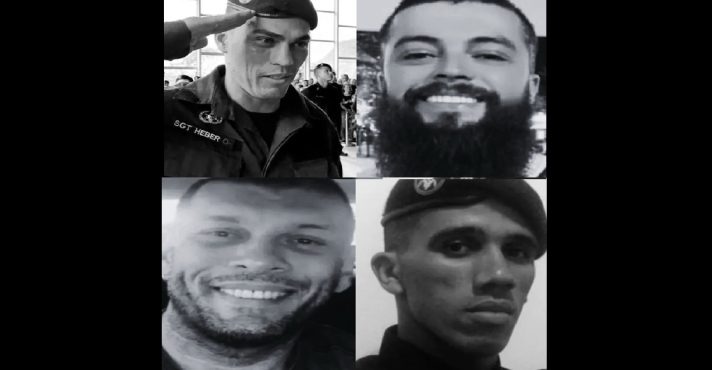Marcus Vinícius Cardoso de Carvalho, Rodrigo Velloso Cabral, Cleiton Serafim Gonçalves e Heber Carvalho da Fonseca foram mortos durante operação contra o crime organizado no Rio de Janeiro | Foto: Reprodução