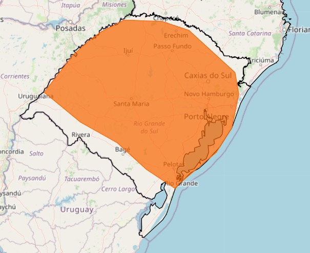 rio grande do sul - acumulado de chuva