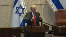O presidente Donald Trump, durante encontro no parlamento israelense | Foto: Reprodução/Casa Branca