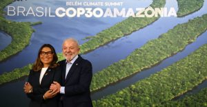 O presidente do Brasil, Luiz Inácio Lula da Silva, com a primeira dama, Janja durante a Conferência das Nações Unidas sobre Mudanças Climáticas COP 30 | Foto Ueslei Marcelino/COP30