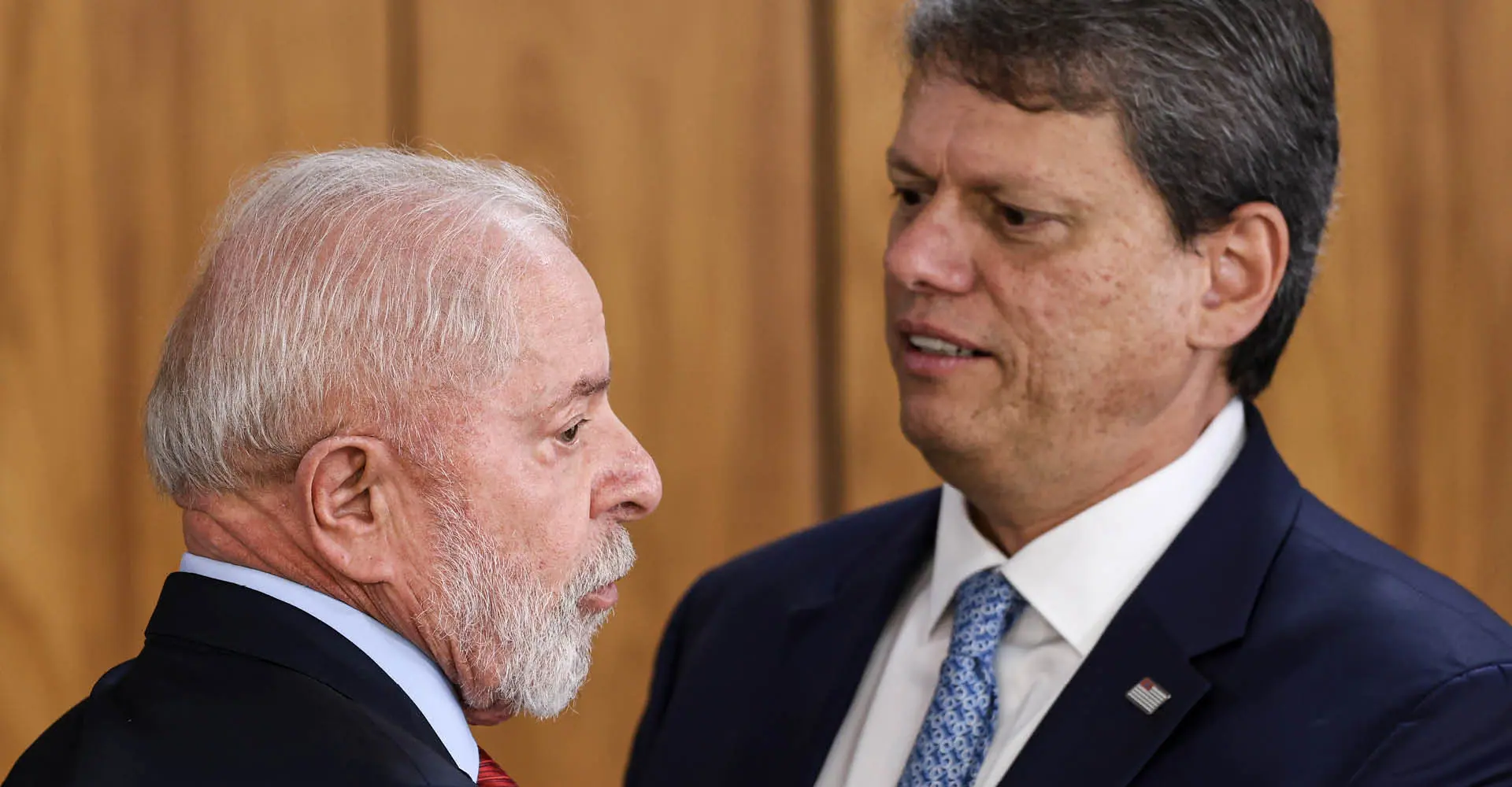 O presidente Luiz Inácio Lula da Silva e o governador de São Paulo, Tarcísio de Freitas | Foto: Marcelo Camargo/Agência Brasil
