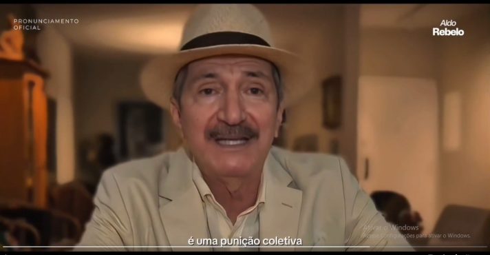 O ex-ministro de governos petistas Aldo Rebelo: 'risco institucional' | Foto: Reprodução/X/aldorebelo