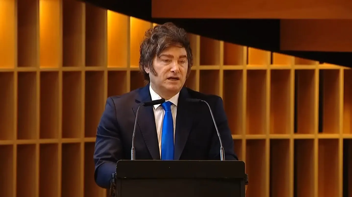 O presidente da Argentina, Javier Milei: recuperação consistente | Foto: Reprodução/X