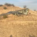 Parte dos destroços do avião turco que caiu em região montanhosa | Foto: Reprodução/Twitter/X