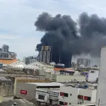 Incêndio tomou conta de um galpão no Brás no começo da tarde deste sexta-feira, 14 | Foto: Reprodução/Redes sociais
