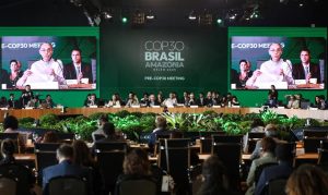 Evento da Pré-COP30, que começa nesta segunda-feira, 10, e busca avançar sobre as metas de proteção do clima | Foto: Marcelo Camargo/Agência Brasil