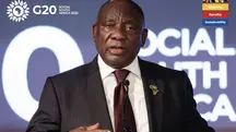 O presidente Cyril Ramaphosa, da África do Sul, anfitriã do G20