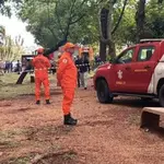 O Corpo de Bombeiros informou que uma vítima sofreu queimaduras e seis tiveram intoxicação por fumaça
