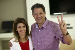 O casal Ana Estela e Fernando Haddad | Foto: Marcelo Camargo/Agência Brasil