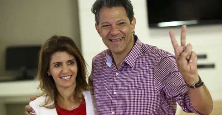 O casal Ana Estela e Fernando Haddad | Foto: Marcelo Camargo/Agência Brasil