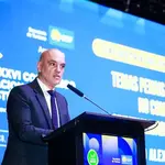 O ministro do STF Alexandre de Moraes durante evento em que falou sobre o crime organizado | Foto: Divulgação/Conamp