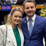 Deputada federal Júlia Zanatta e seu marido, o advogado Guilherme Colombo