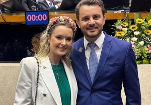 Deputada federal Júlia Zanatta e seu marido, o advogado Guilherme Colombo