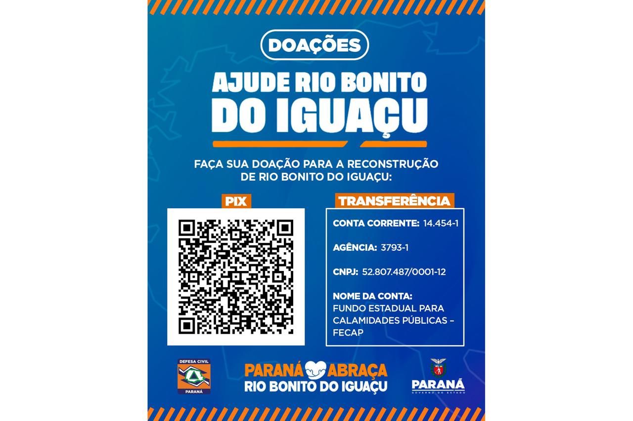 Como fazer doações para Rio Bonito Iguaçu, no Paraná