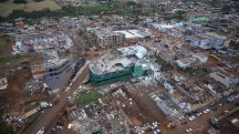 Tornado em Rio Bonito do Iguaçu destruiu quase 90% da cidade