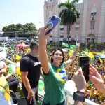 Michelle Bolsonaro no 7 de Setembro, nas manifestações pró-anistia | Foto: Reprodução/Twitter/X