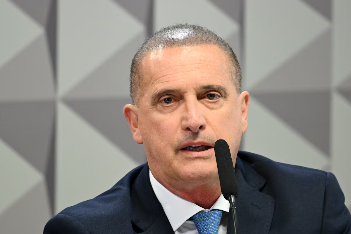 O ex-ministro Onyx Lorenzini, que depôs na CPMI do INSS nesta quinta-feira, 6, em Brasília | Foto: Agência Senado